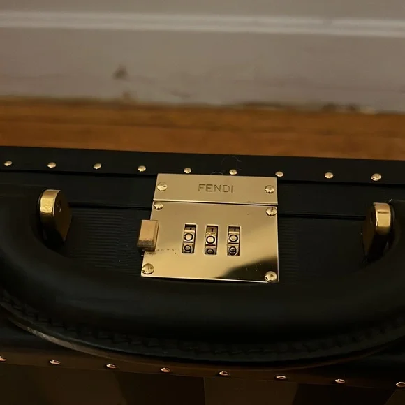 Fendi vintage unisex FF Pequin logo monogram trunk briefcase bag - Picture 8 of 13